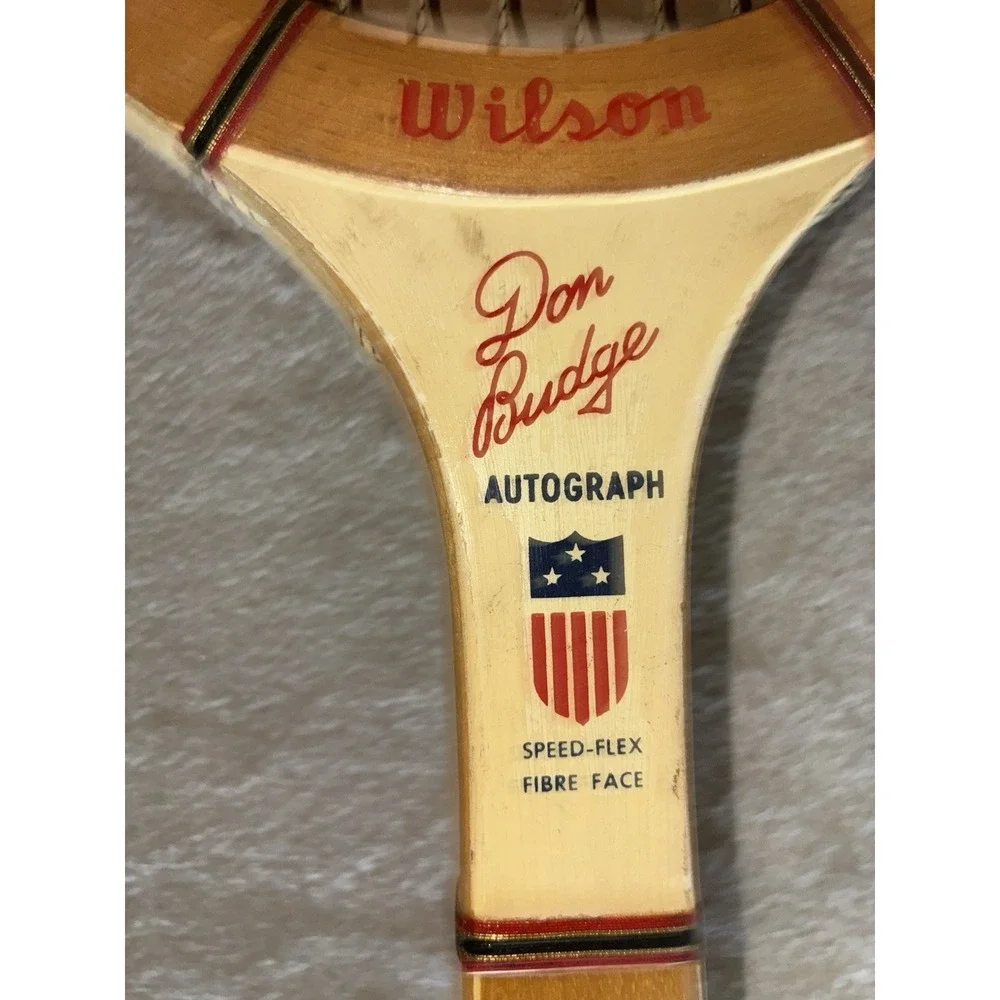 Wilson Tennis Racket Signature Don Budge Speed Flex‎ Fibre Face Frame Vintage